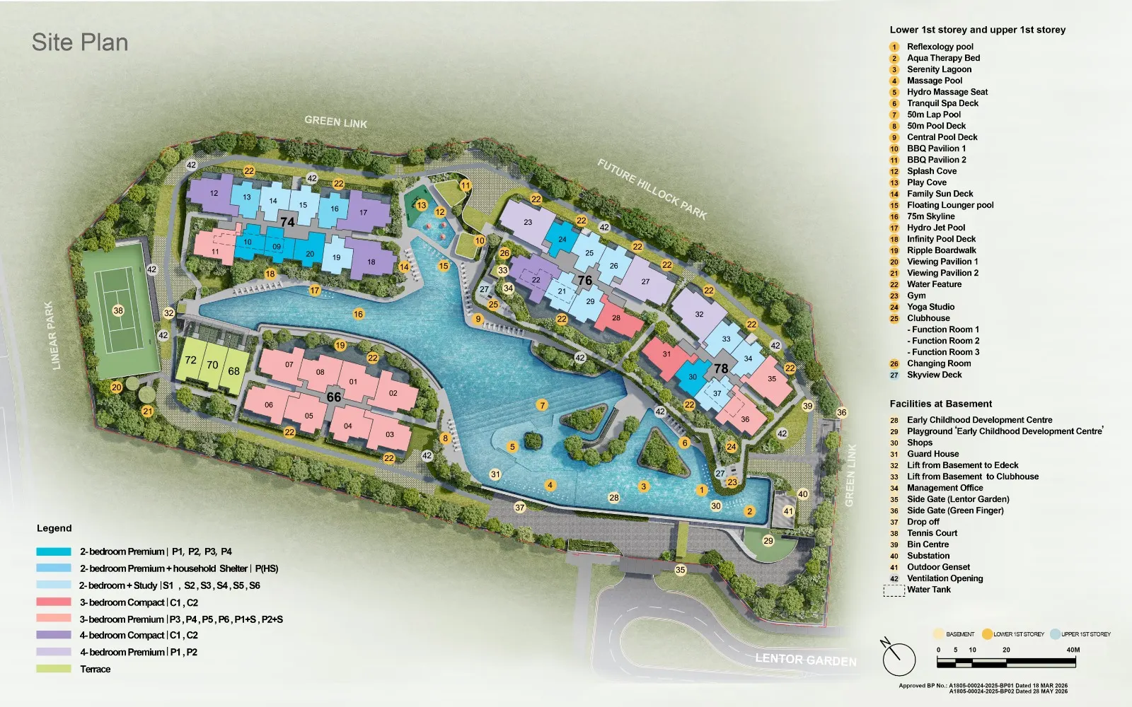 Proposed Site Map for Lentor Gardens Residences
